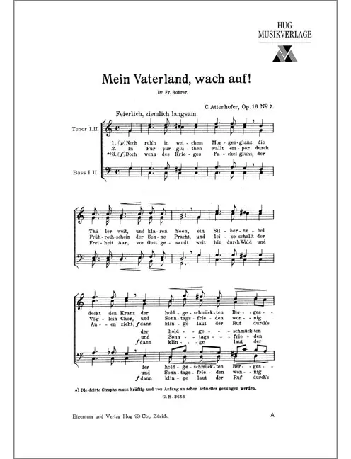 Mein Vaterland wach auf